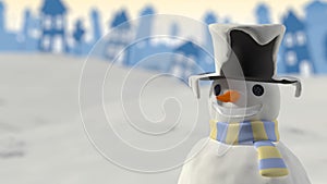 Snowman Smiling Christmas Card