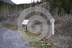 Summit Lake Sign Alaska Highway Canada