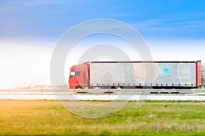 Truck on highway