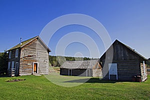 Vintage Log cabin house