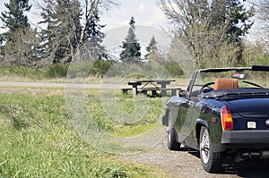 Vintage Sports Car picnic table