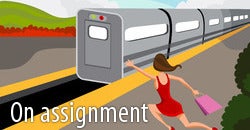 Woman Misses Train