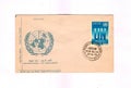 1970 Indian First day cover commemorating UN Royalty Free Stock Photography