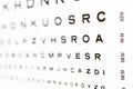 20/20 Eye Chart Test A In Focus