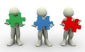 3d People With Puzzle Pieces