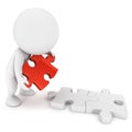 3d White People Doing Puzzle