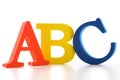 ABC letters on white