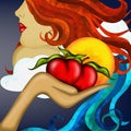 Mother Nature And Red Apples