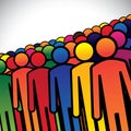 Abstract Colorful Group Of Peo...