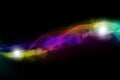 Abstract Dark Wavy Colorful Ve...