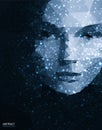 Abstract Face For Grunge Backg...