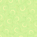 Abstract Light Green Floral Se...