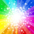 Abstract Rainbow Colored Star ...