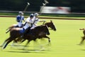 Action shot of a polo match