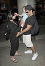 Actor Mario Lopez is seen at LAX with girlfriend