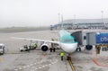 Aer lingus airbus a prague czech republic october flight no ei before departure at prague airport on october in prague czech Royalty Free Stock Photography