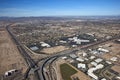 Aerial view of Chandler shopping district