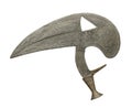African ceremonial knife isolated traditional tribal made from iron and copper metal from the republic of the congo on white Royalty Free Stock Images