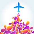 Airplane background abstract decorative with Stock Image