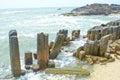 Amazing rock formations in St. Mary's Island Royalty Free Stock Images