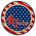 American flag background with stars symbolizing th july indepen independence day illustration in vector format Stock Photos
