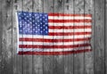 American Flag Wood Background