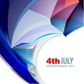 American independence day abstract wave style vector design Stock Image