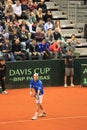 Andreas Seppi serving versus Marin Cilic