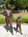 Andy Griffith and Opie Sculpture at Pullen Park in Raleigh, North Carolina