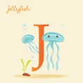 Animal Alphabet With Jellyfish