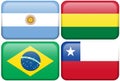 Argentina, Bolivia, Brazil, Chile
