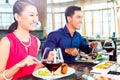 Asian People Fine Dining In Re...