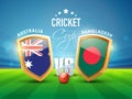 Australia Vs Bangladesh Cricket match concept.