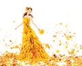 Autumn Woman In Fashion Yellow...