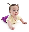 Baby Girl On Her Stomach