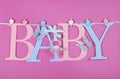 Baby Nursery Pink And Blue Let...