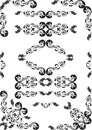 Baroque design set is isolated on white Stock Photo