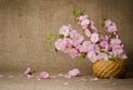 Basket With Pink Flowers