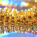 Beads On Abstract Background