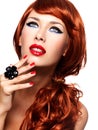 Beautiful Fashionable Woman Wi...