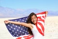 Beautiful Woman With The Ameri...