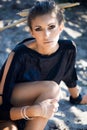 Beautiful Woman On Nature