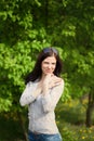 Beautiful Woman In The Nature ...