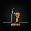 Beer Bottle Glass Deign Backgr...