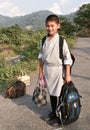 A bhutanese school boy Royalty Free Stock Photos