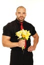 Big Man With Flowers