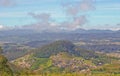 Bird's eye view of a town from a hill top Stock Photos