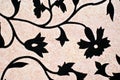 Black flower design pattern Stock Image