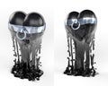 Black Latex Heart Object With ...