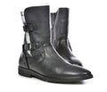 Black men leather shoes for spring season with fur